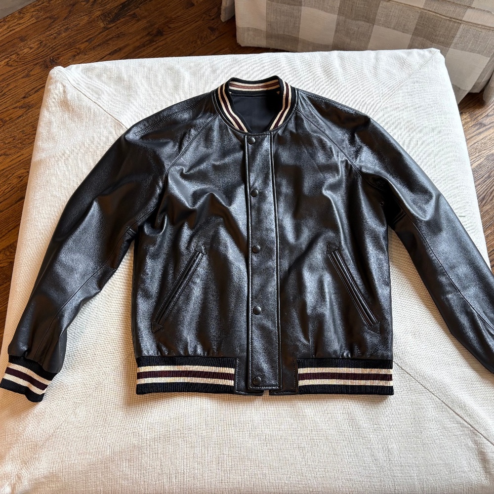 Coach REVERSIBLE Leather Bomber Jacket - LIKE NEW